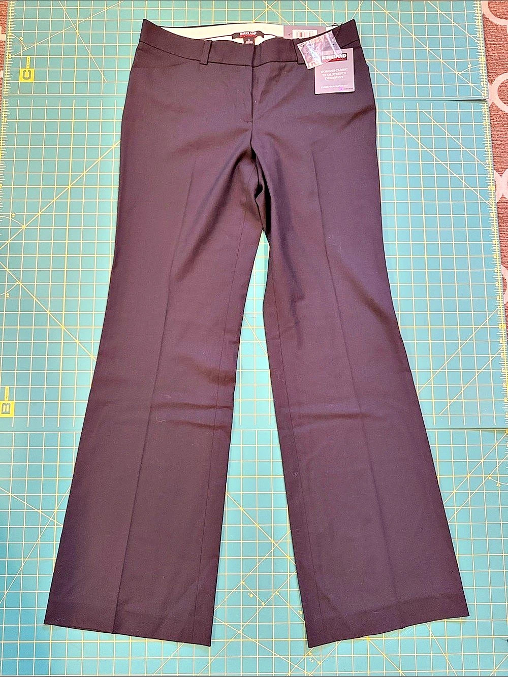 NEW! Kirkland Signature Italian Wool Stretch Dress Pants in Black Size 6 - NWT